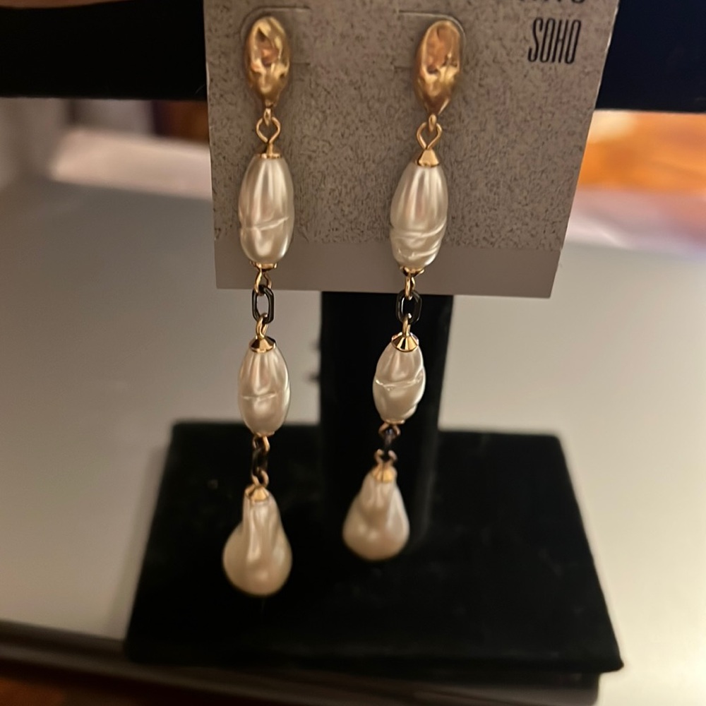 Robert Lee Morris pearl drop earrings